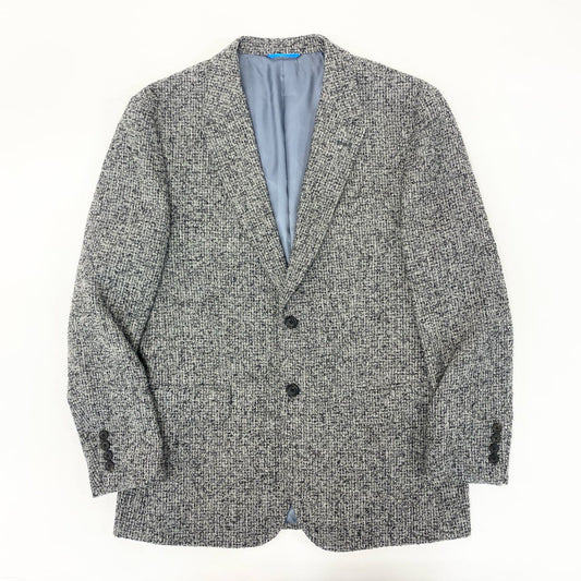 63j9 LANVIN ランバン テーラードジャケット ツイードジャケット フォーマル 50Xサイズ グレー系 メンズu02t