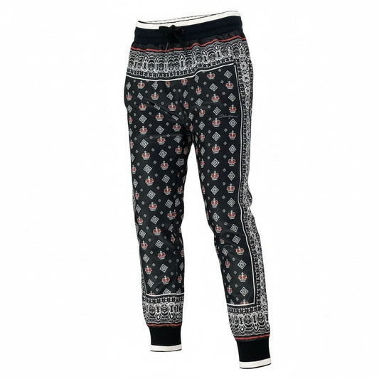 Id15 DOLCE&GABBANA ドルチェ＆ガッバーナ クラウンバンダナ ジョギングパンツ Clown Print Jogging Pants サイズ44 ブラック D&G ドルガバt18r