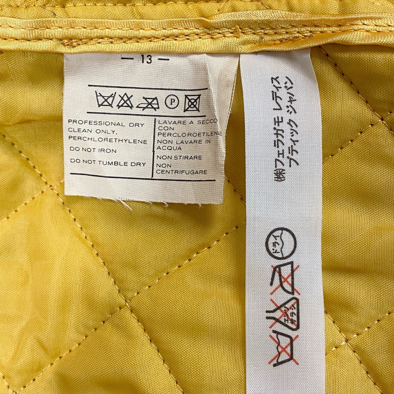 1L27 Vintage Salvatore Ferragamo ヴィンテージ サルヴァトーレ フェラガモ Allover Pattern Quilted  キルティング Jacket Size L レディース 女性用k02i