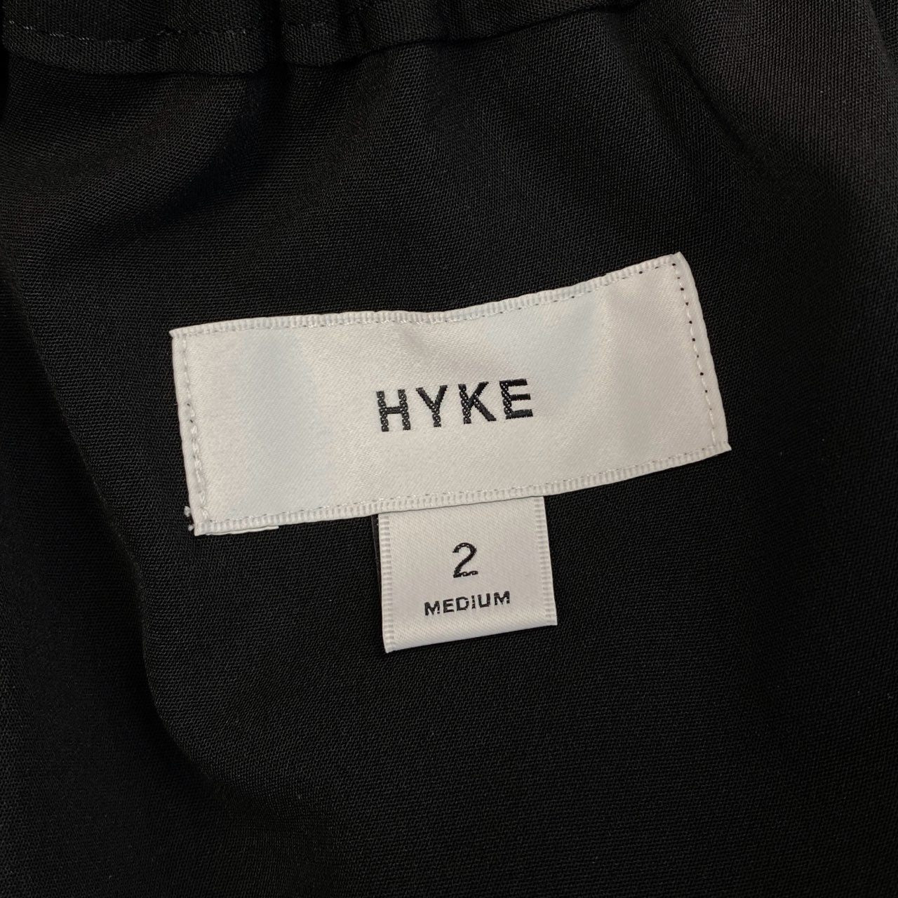 63g4 HYKE ハイク 2025SS STRETCH WIDE LEG PANTS ストレッチワイドパンツ ボトムス 251-13332 2 M ブラック レディース