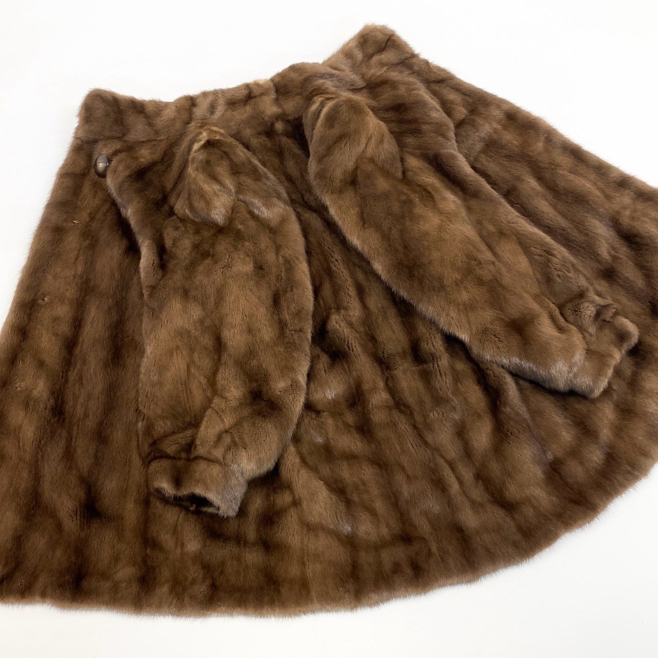 69L8 Surelle 最高級毛皮 ミンクロングコート サイズ11号 M相当 グレージュ 本毛皮 MINK FUR 毛並み◎ 艶◎ リアルファーt18r