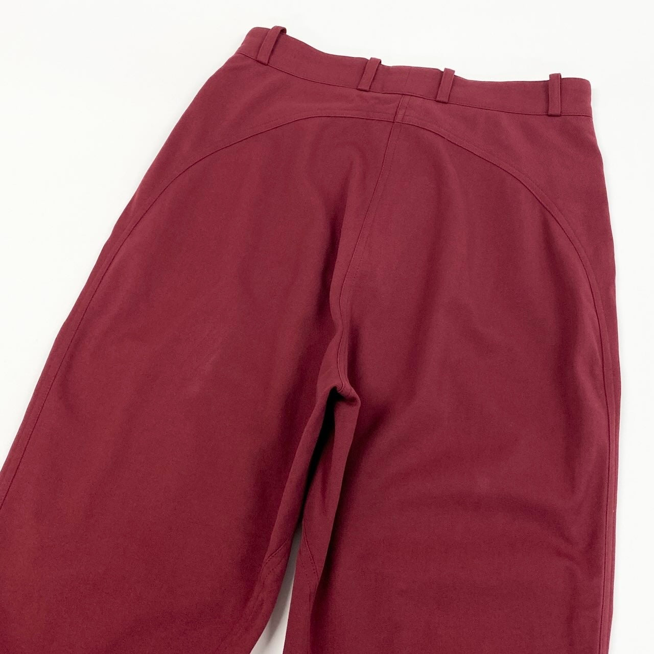 65d16 HERMES エルメス ジョッキーパンツ ジョッパーズ ロング ボトムス 伸縮ストレッチ サイズ40 ボルドー レディース 女性用u02t