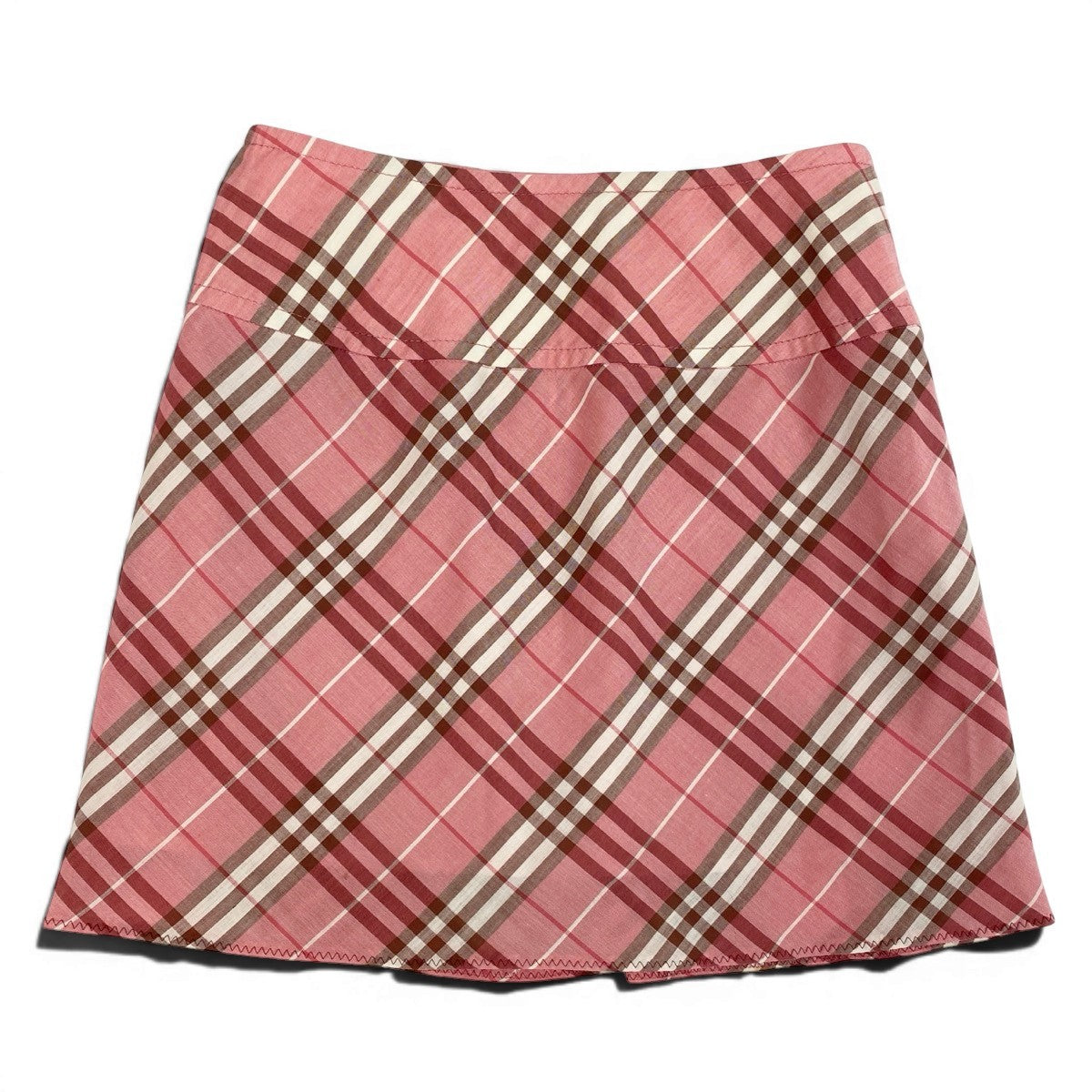Ig13 BURBERRY LONDON BLUE LABEL バーバリーロンドン ブルーレーベル ノバチェック柄 ミニスカート サイズ36 ピンク レディースo07t