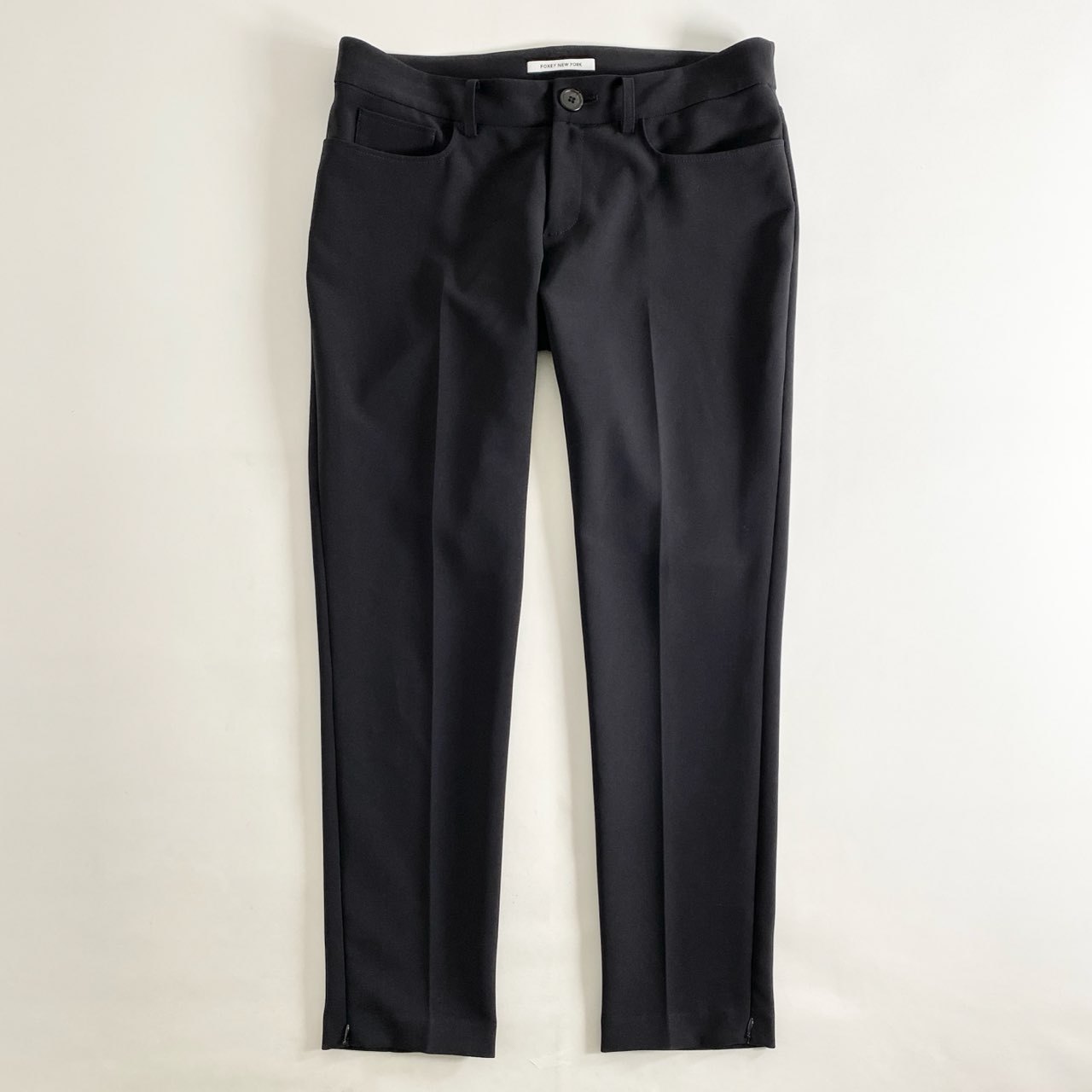 88j2 FOXEY NEW YORK フォクシー ニューヨーク ストレッチテーパードスラックス 38251 40 ブラック Pants パンツ 日本製