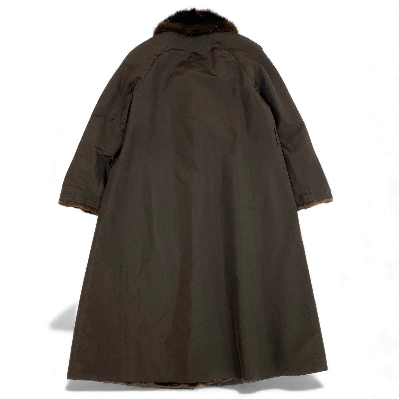 37L10 DELBA デルバ 2WAY ミンクファー ロングコート サイズ38 ブラウン 本毛皮使用 裏地毛皮 取外し可 イタリア製t18r