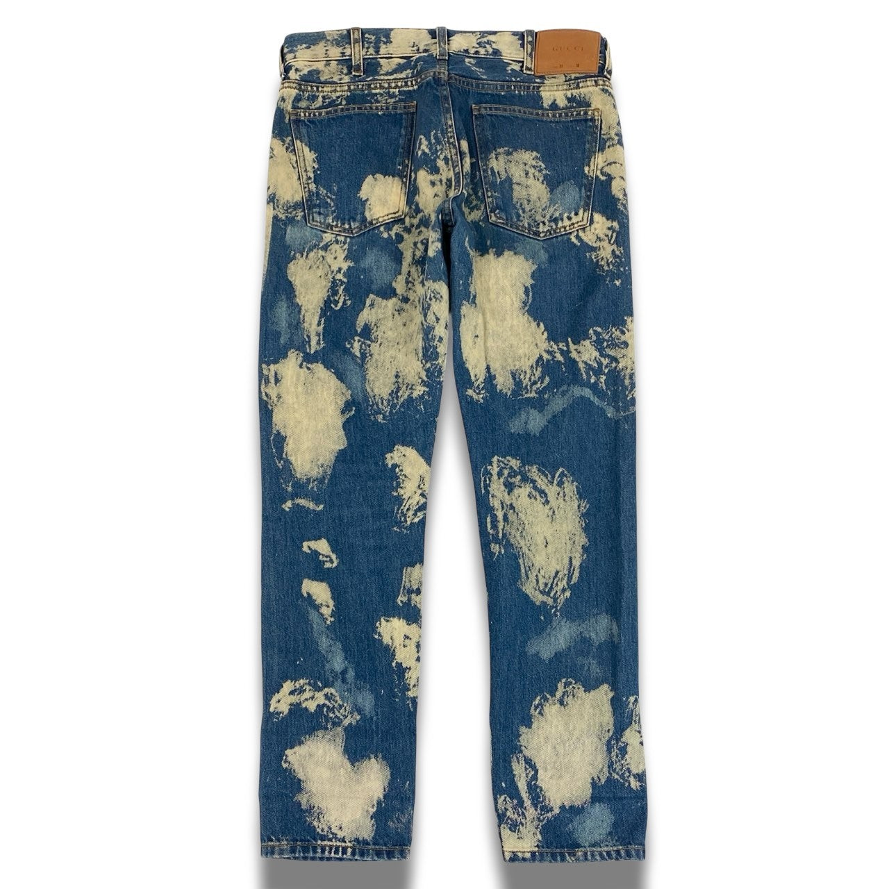 Ic2 GUUCI グッチ 2017 スタッズ ブリーチ デニム ミケーレ 30 ブルー系 コットン メンズu02t