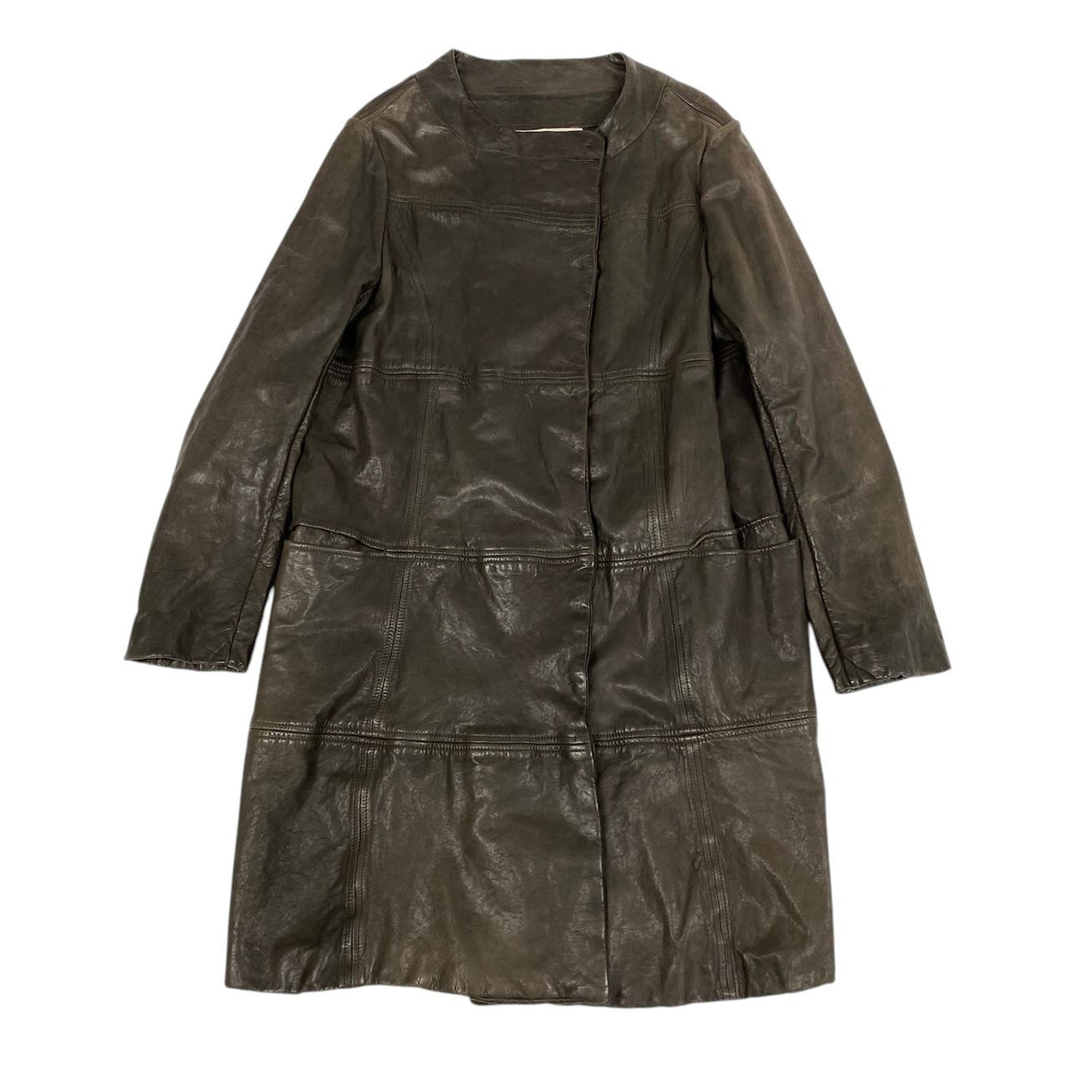 Ei20 MARNI マルニ 2009年 レザーコート ロングコート アウター 38 ブラウン 羊革 アーカイブu02t