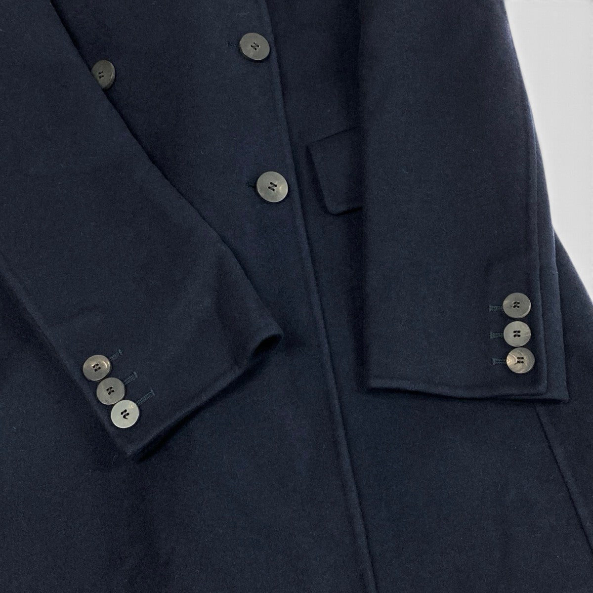 Ej21 《未使用品》 Christian Dior クリスチャンディオール ダブルブレスト カシミヤ ロングコート 940M25A0005 34 ネイビー カシミヤ100 レディースk02i
