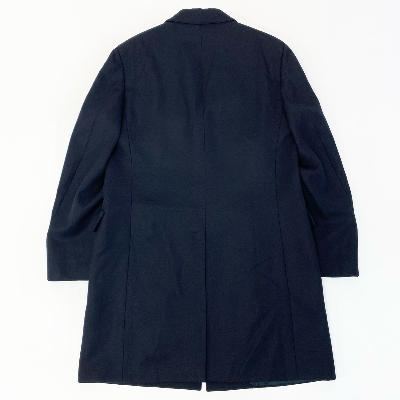 86a16 【美品】 Salvatore Ferragamo サルヴァトーレフェラガモ チェスターコート ロングコート メンズ 紳士服 8REG/50 ネイビーo07t