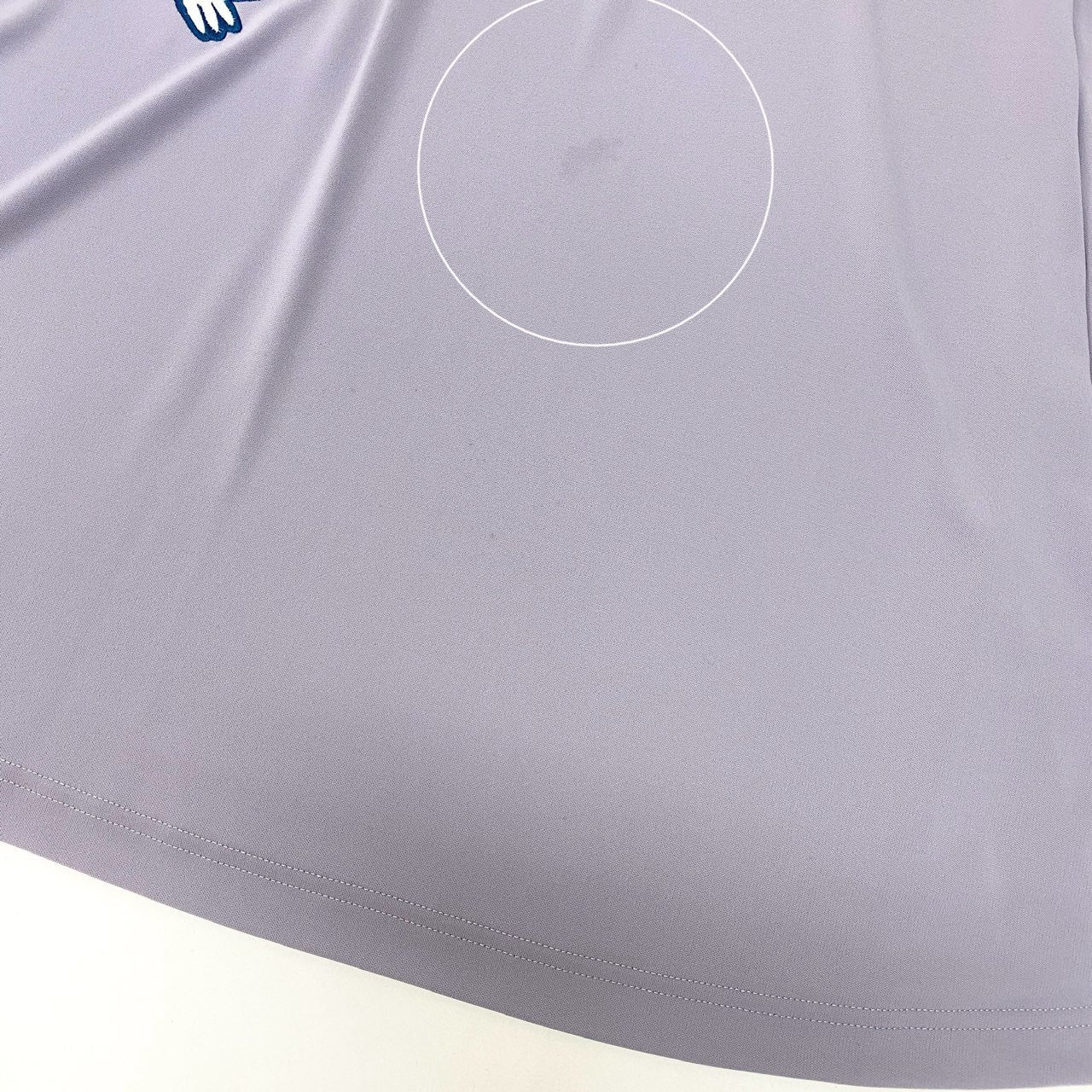 84b27 TOKUKO 1er VOL トクコプルミエヴォル ノースリーブワンピース Aラインワンピース 猫 刺繍 フリル切替 レディース 女性服 サイズ9 パープルu02t