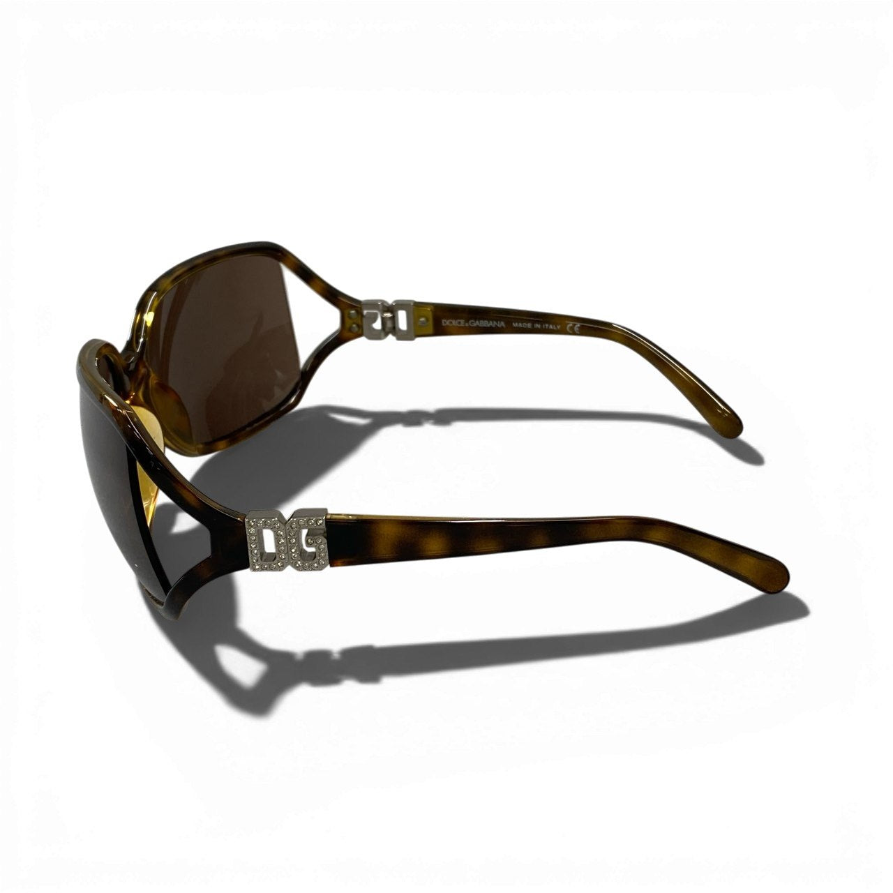 a6 DOLCE&GABBANA ドルチェアンドガッパーナ サングラス ラインストーン DGロゴ イタリア製 DG6003-B 502/73 62□16 105 ブラウン系 レディースk02i