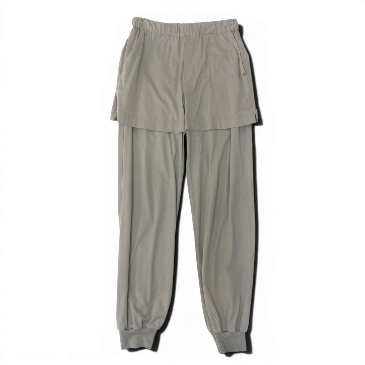 62e12 SUNSEA サンシー 23SS LAYERED RUNNING PANTS レイヤード ランニング パンツ イージーパンツ ボトムス SUNSEA2750 サイズ2 グレー系 コットン100％ メンズ 紳士服o07t