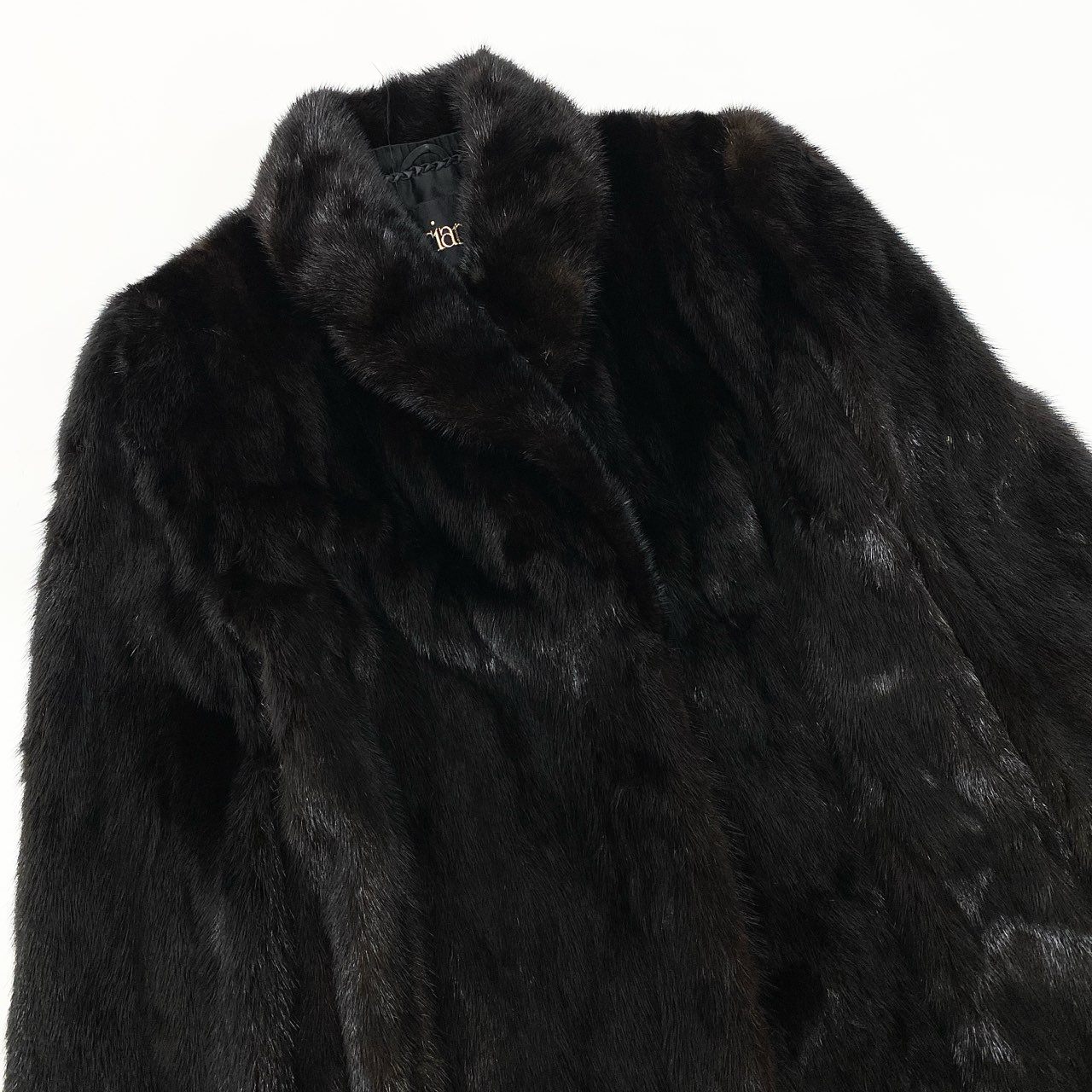 39k1 Arianna アリアンナ マホガニーミンク 110cm 超ロングコート 13 L相当 ダークブラウン 本毛皮 最高級 リアルファー MINK FUR 裏地花柄刺繍t18r