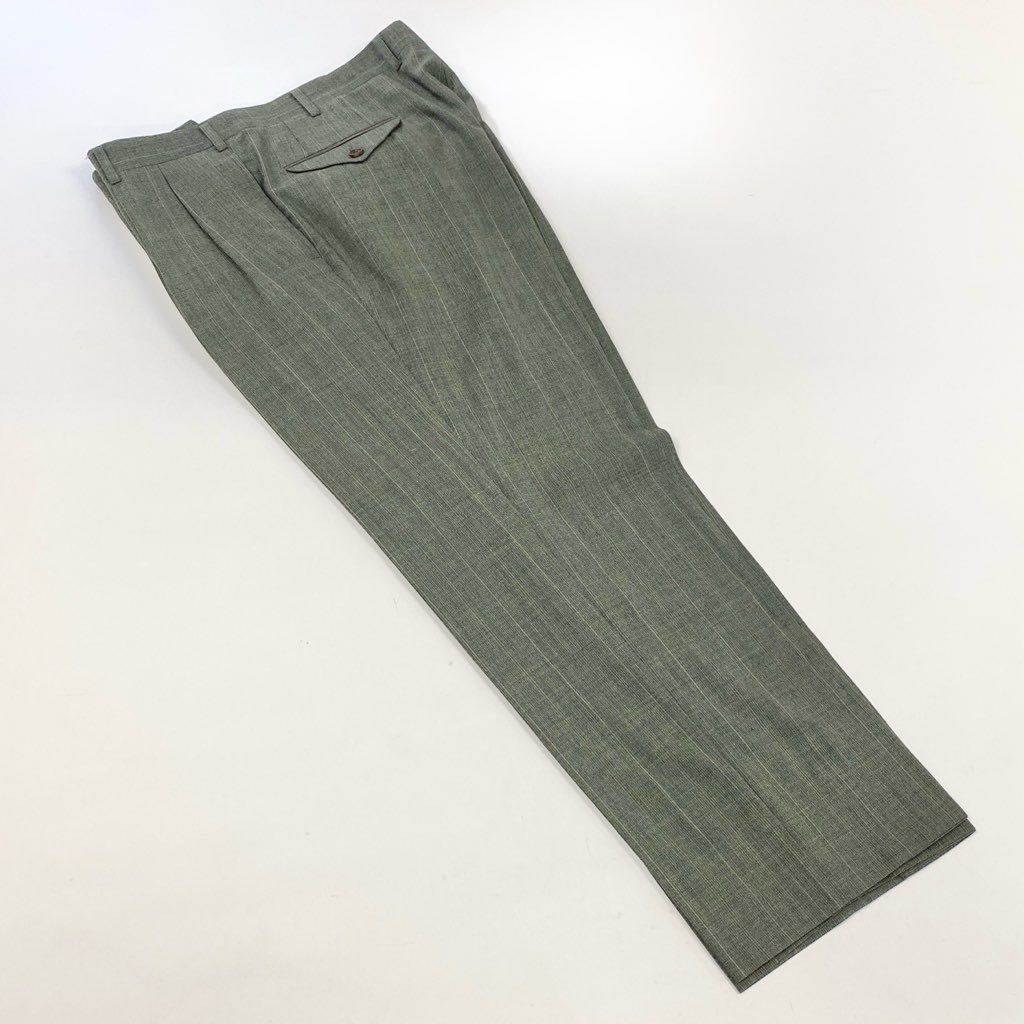 62l24 Burberry's バーバリーズ スーツセットアップ テーラードジャケット スラックス ダブルプレスト BB4サイズ グレー系 ウール100％ メンズo07t