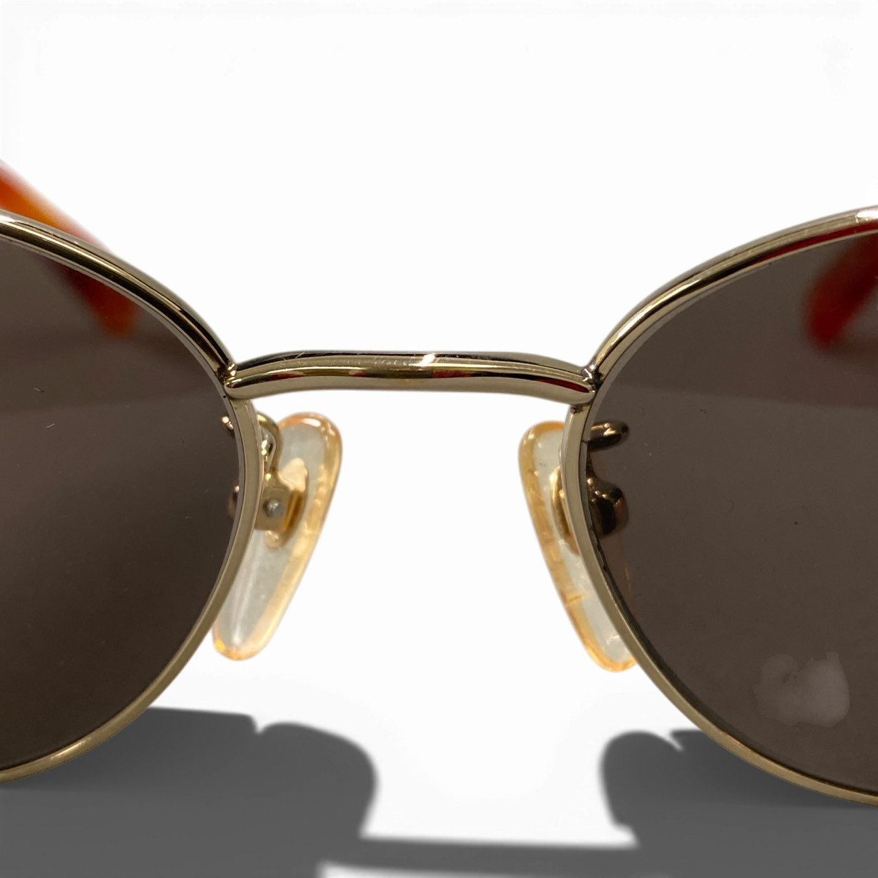 a6 LANVIN ランバン ツーポイント ロゴ サングラス アイウェア 小物 ブラウン メンズ 男性用k02i