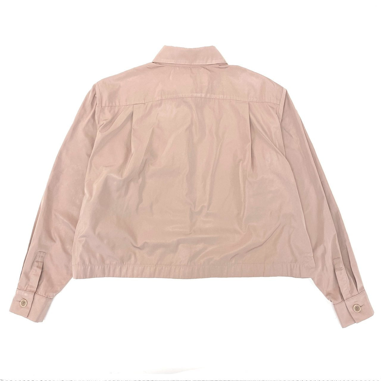 13l27 Max Mara マックスマーラ 2024年 イタリア製 クロップドジャケット 長袖シャツ 身幅ゆったり○ レディース 女性用 40 ピンクk02i