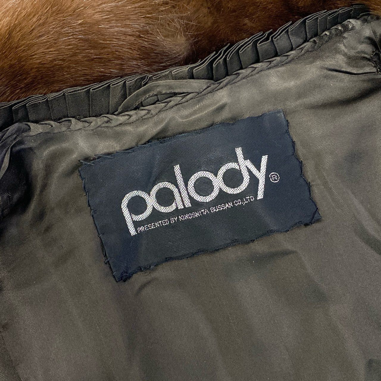 35a15 palody パステルミンクコート サイズ9 茶系 本毛皮 Pastel Mink Fur Coat ポケット有t18r