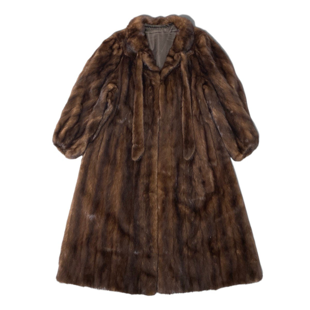 61i24 デミバフミンク 超ロングコート 丈115cm サイズ11 ブラウン 本毛皮 Mink Fur Long Coat リアルファーt18r