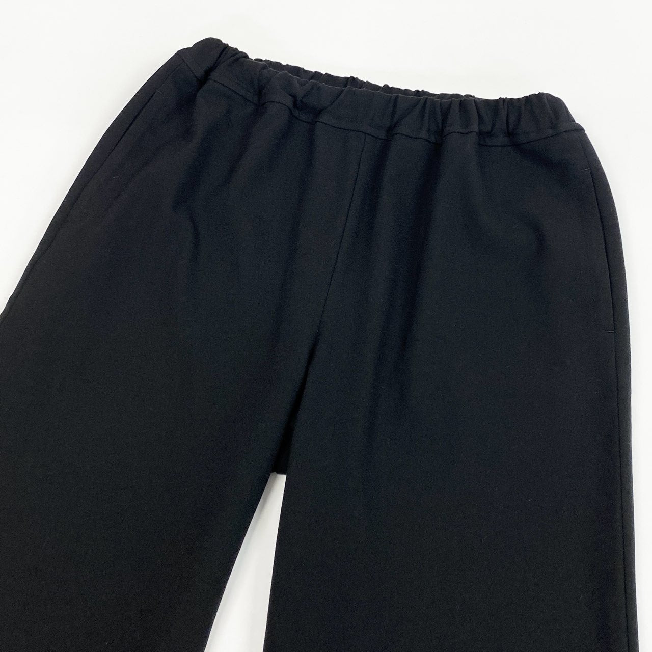 60j27《極美品》Y's for Living ワイズフォーリビング ワイドスラックス パンツ ボトム 裏起毛 日本製 ブラック メンズu02t