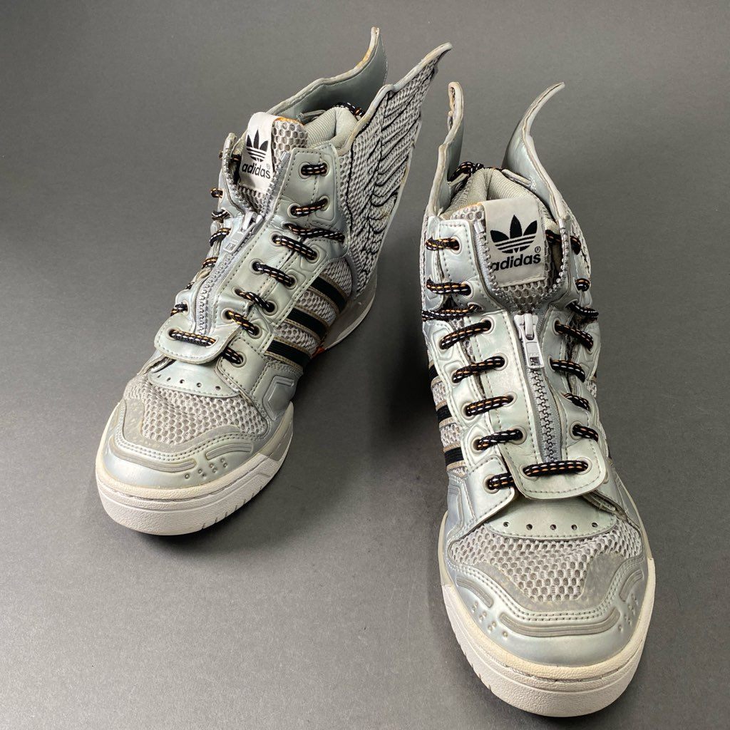 2f2 《希少》 adidas アディダス × JEREMY SCOTT ジェレミースコット JS WINGS 2.0 ウィングス スニーカー G61109 27cm メタリック シルバー リフレクター シューズ