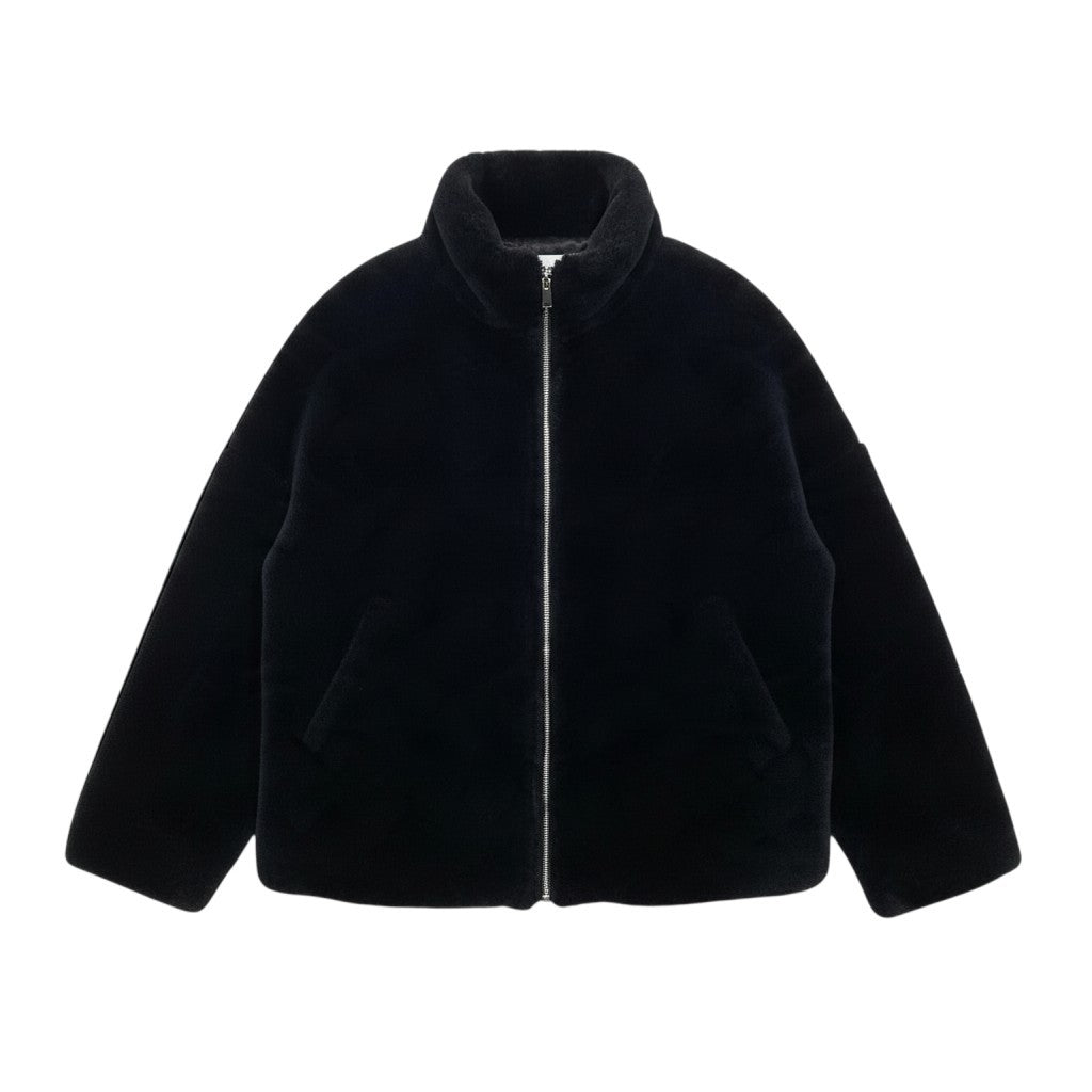27j16 【美品】 sulvam サルバム 19aw ビッグファージャケット ファイクファーブルゾン SK-Y05-600 サイズS ブラック メンズu02t