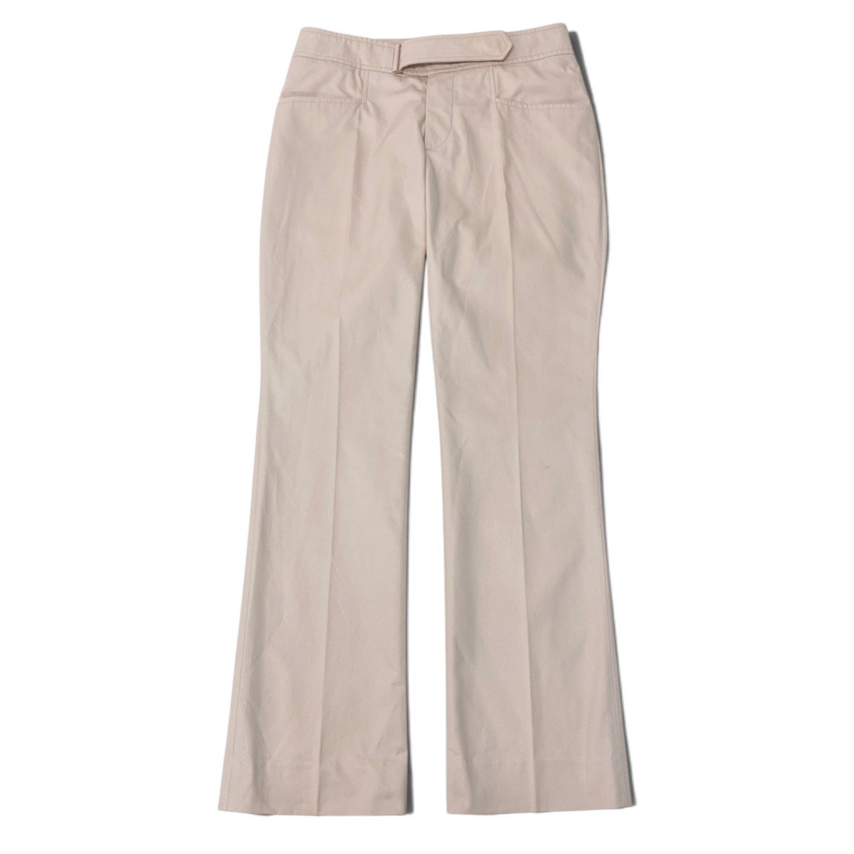 Ei25 GUCCI グッチ 2003 トムフォード期 Y2K ボトムス パンツ イタリア製 38 ベージュ コットン レディースo07t