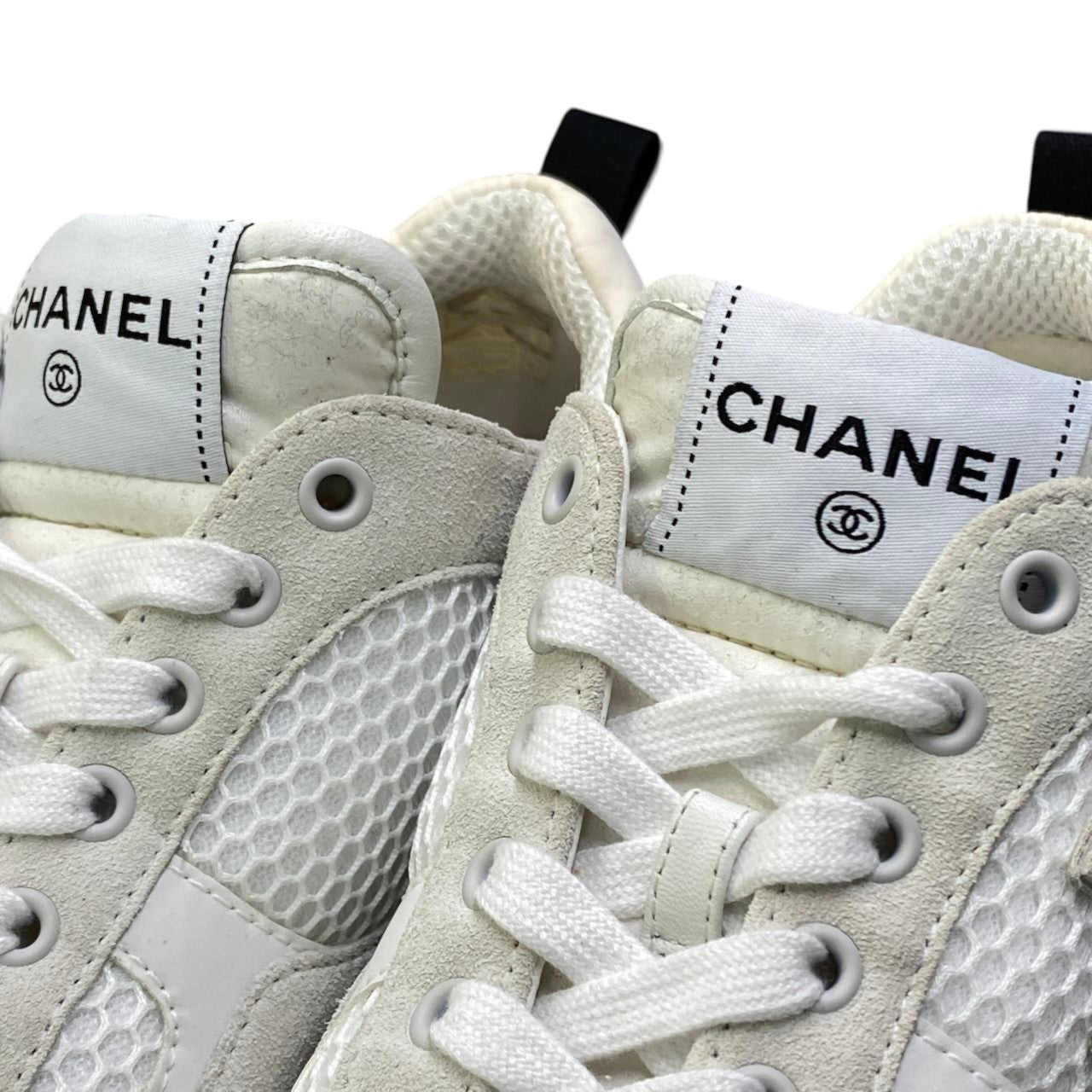 h29《美品》 CHANEL シャネル 22SS CCロゴ テニス スニーカー CC Logo Tennis Sneakers G38800 size 36 ホワイト 箱有t18r