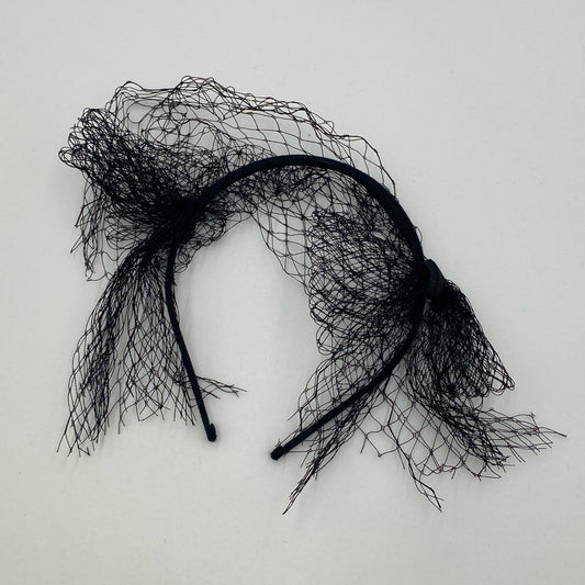 h7 CHANEL シャネル 21S レースカチューシャ ブラック レディース ヘアアクセサリーk02i