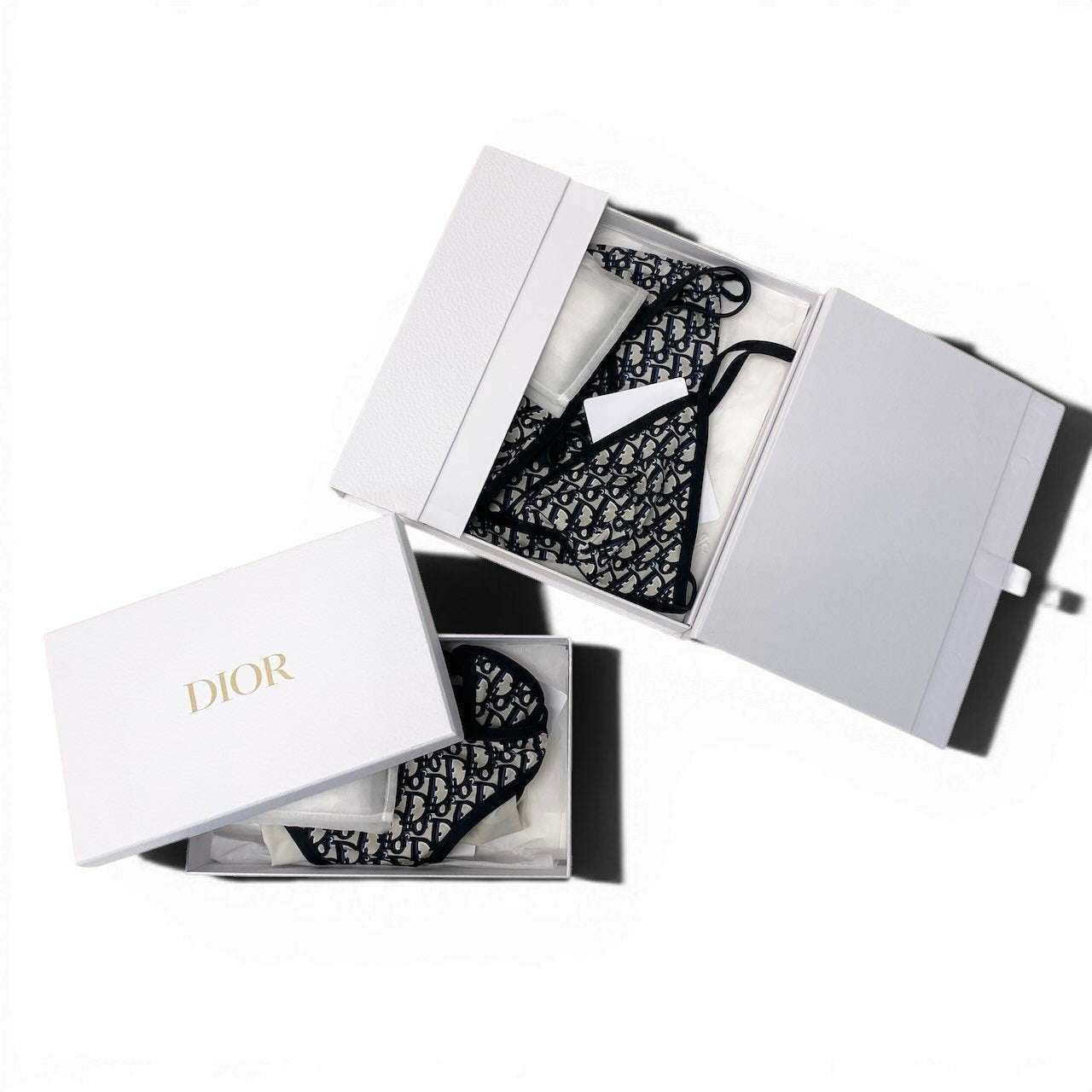 e29【新品】 Christian Dior クリスチャンディオール オブリーク テクニカル ファブリック セパレートビキニ 水着 総柄 サイズM マルチカラー レディース 女性用k02i