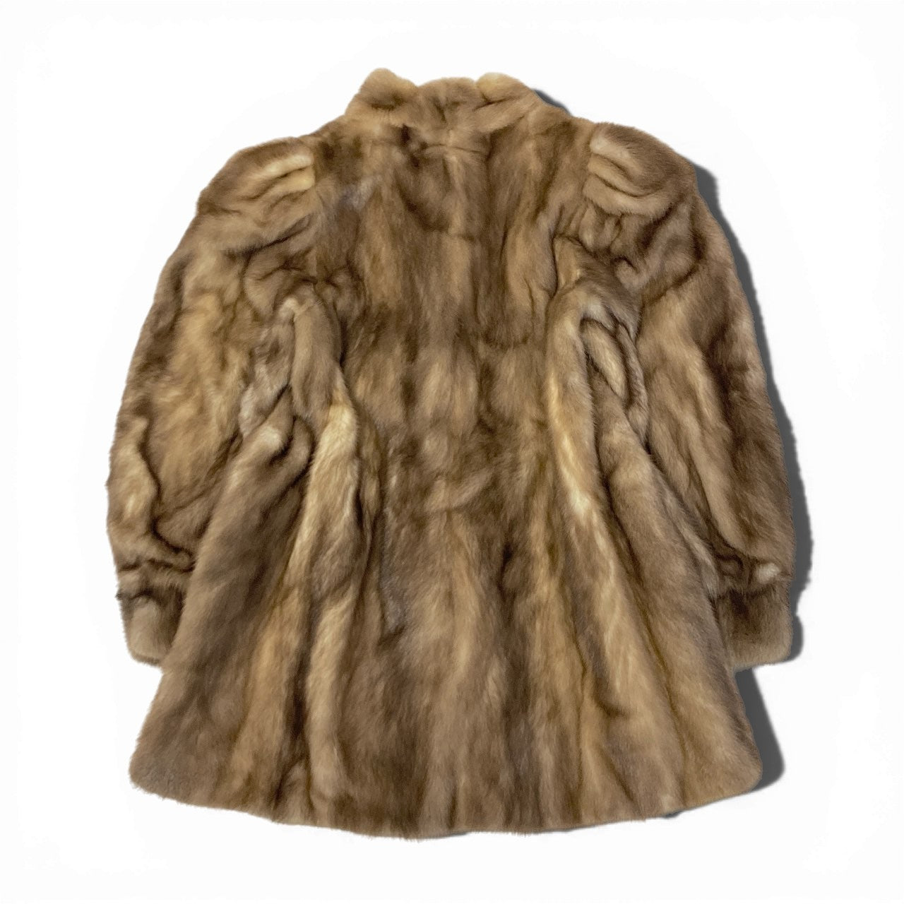 78a24 SAGA MINK サガミンク 銀サガ パステルミンク ロングコート サイズ11 茶系 最高級本毛皮 Mink Fur Coatt18r