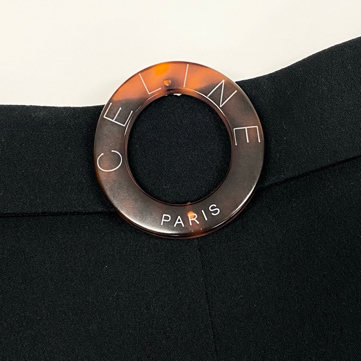 Ei3 CELINE セリーヌ フロント ロゴバックル ストレートパンツ ボトムス サイズ36 ブラック  レディースo07t