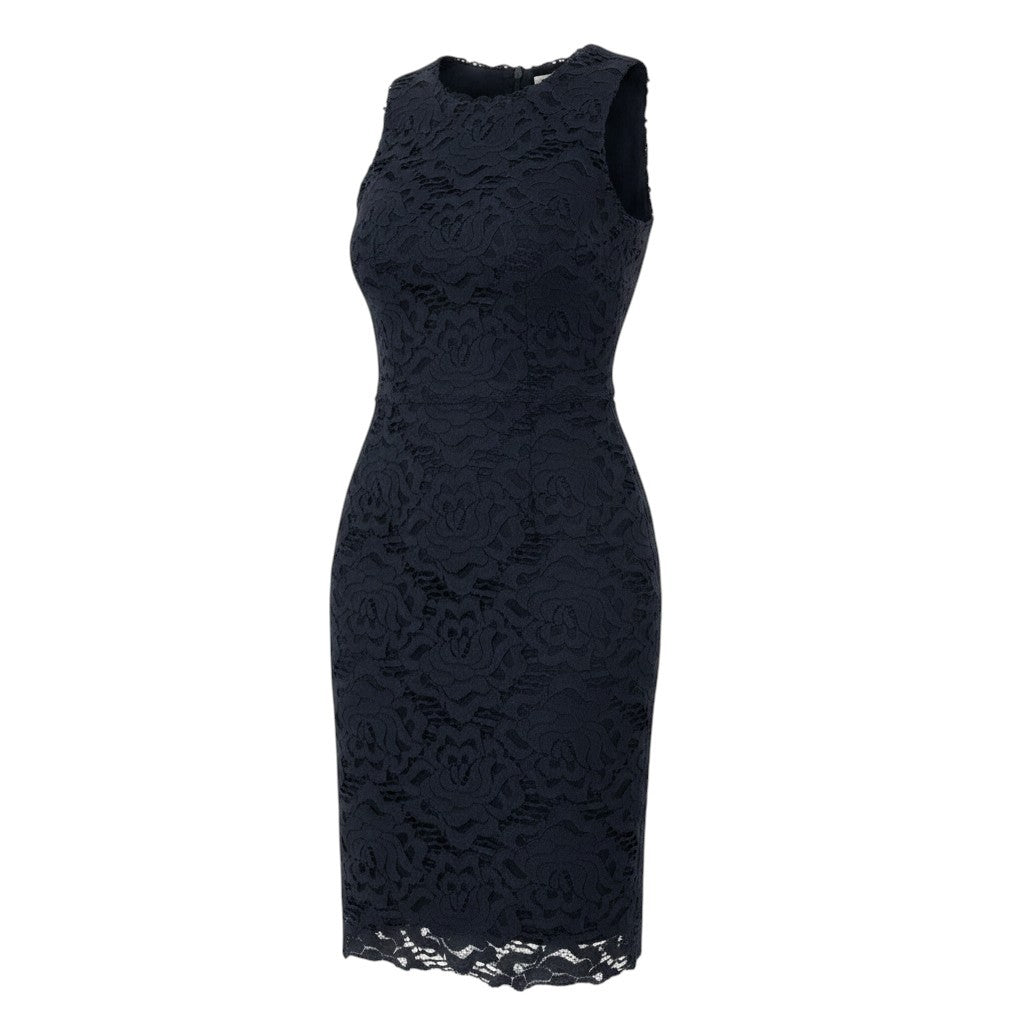 i4 DOLCE&GABBANA ノースリーブレースワンピース ドレス イタリア製 38サイズ ブラック レディース 女性用u02t