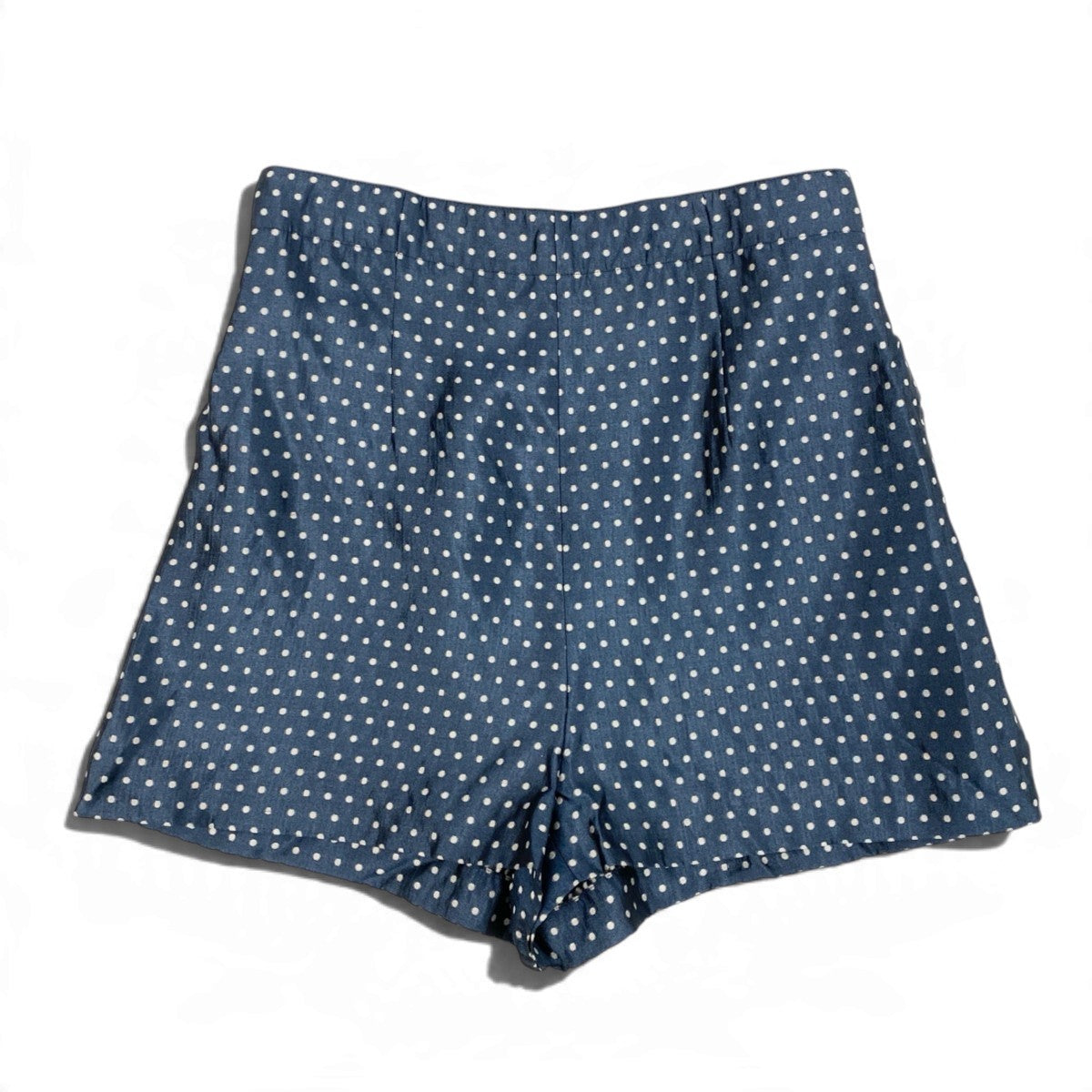 Ej15 【極美品】 Christian Dior クリスチャンディオール ドット柄 ショートパンツ 1F1P62A7631 サイズ36 ネイビー シルク コットン レディースo07t