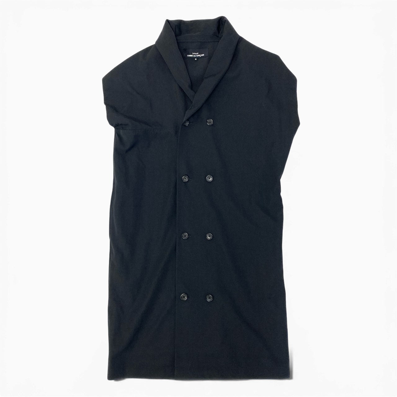 86a16 tricot COMME des GARCONS トリコ コムデギャルソン 1991年 ダブルボタン 変形ワンピース サイズM  レディース 女性用 トップスk02i