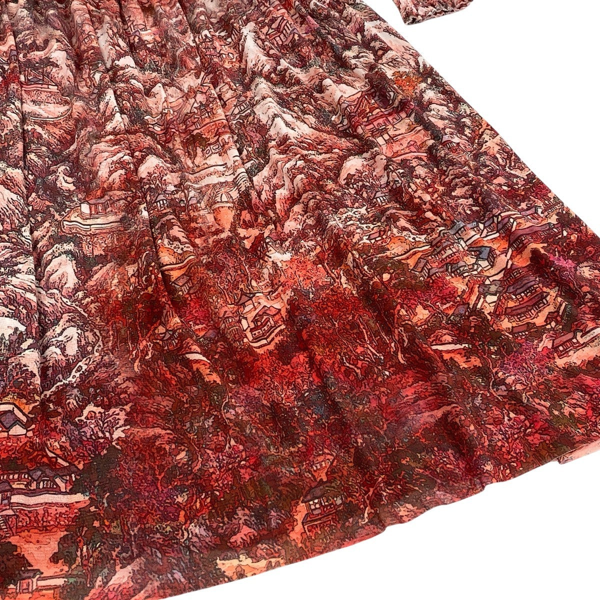 Ah28 VIVIENNE TAM Power Net Landscape Print Dress Size 38 Women'sk02i