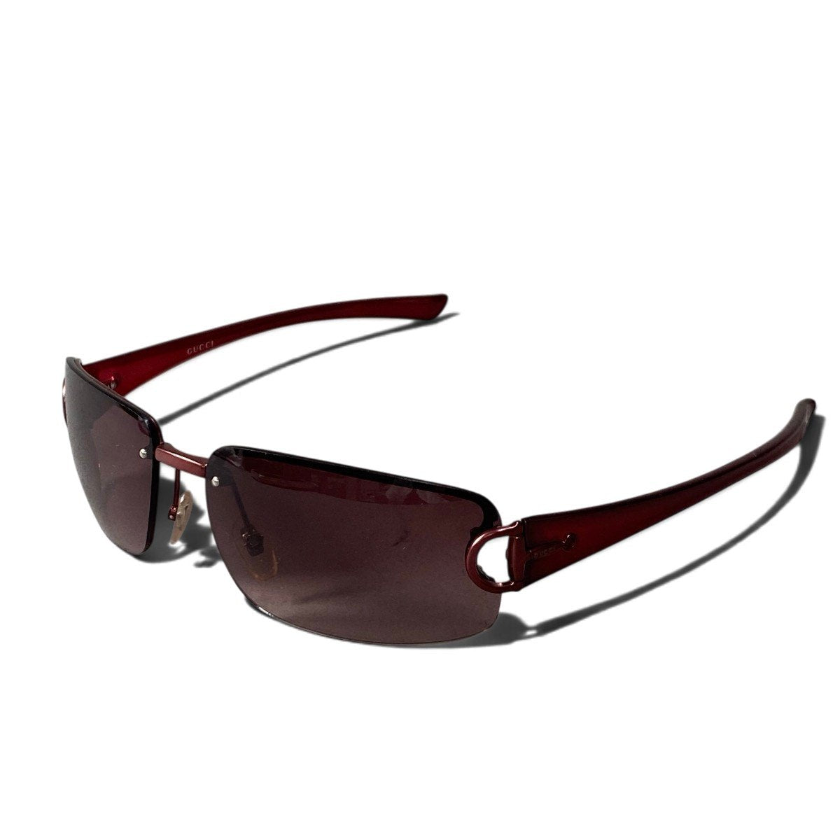 g31 GUCCI ホースビット リムレスサングラス アイウェア イタリア製 GG2744/F/S 62□15 130 ボルドー レディース 女性用ta1