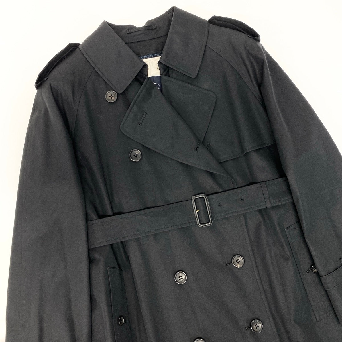 42e13 《極美品》 BURBERRY LONDON バーバリー ノバチェック トレンチコート ライナー着脱可 サイズ13 ブラック 女性用 レディースt18r