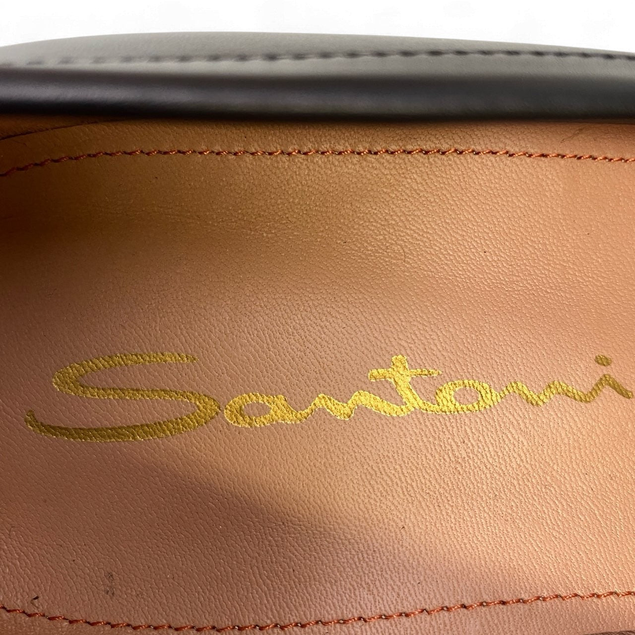 1k18 《美品》 Santoni サントーニ イタリア製 コインローファー レザーシューズ 革靴 58984 N01  38 ブラック leathero07t