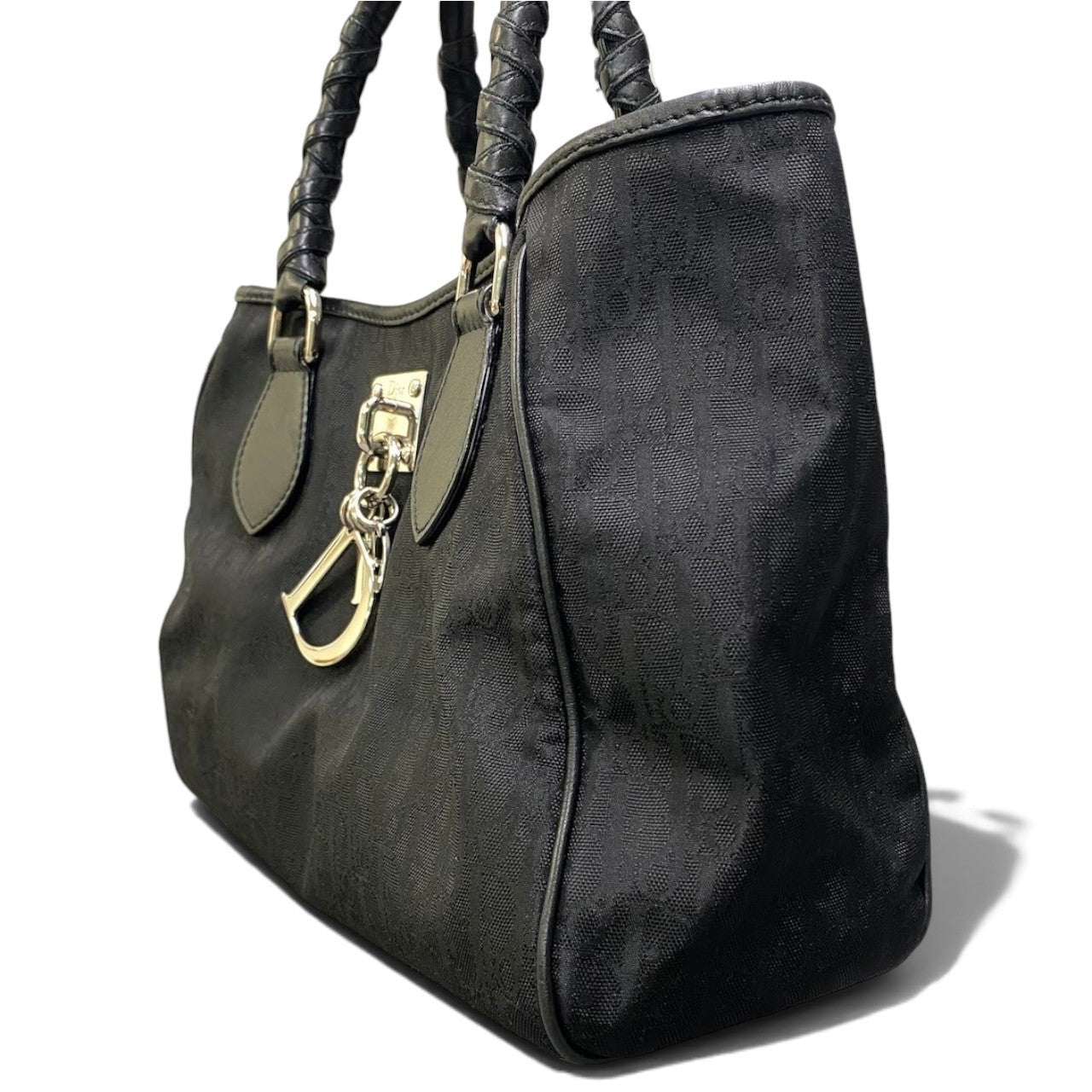 h29【美品】Christian Dior ラブリー トロッター トートバッグ ブラック レディース 女性用ta1