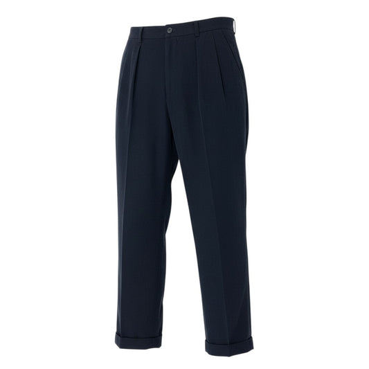 5a9 COMME des GARCONS HOMME PLUS コムデギャルソン オムプリュス スラックス パンツ AD1992 ボトム PP-05040M Mサイズ ネイビー ウール100％ メンズo07t