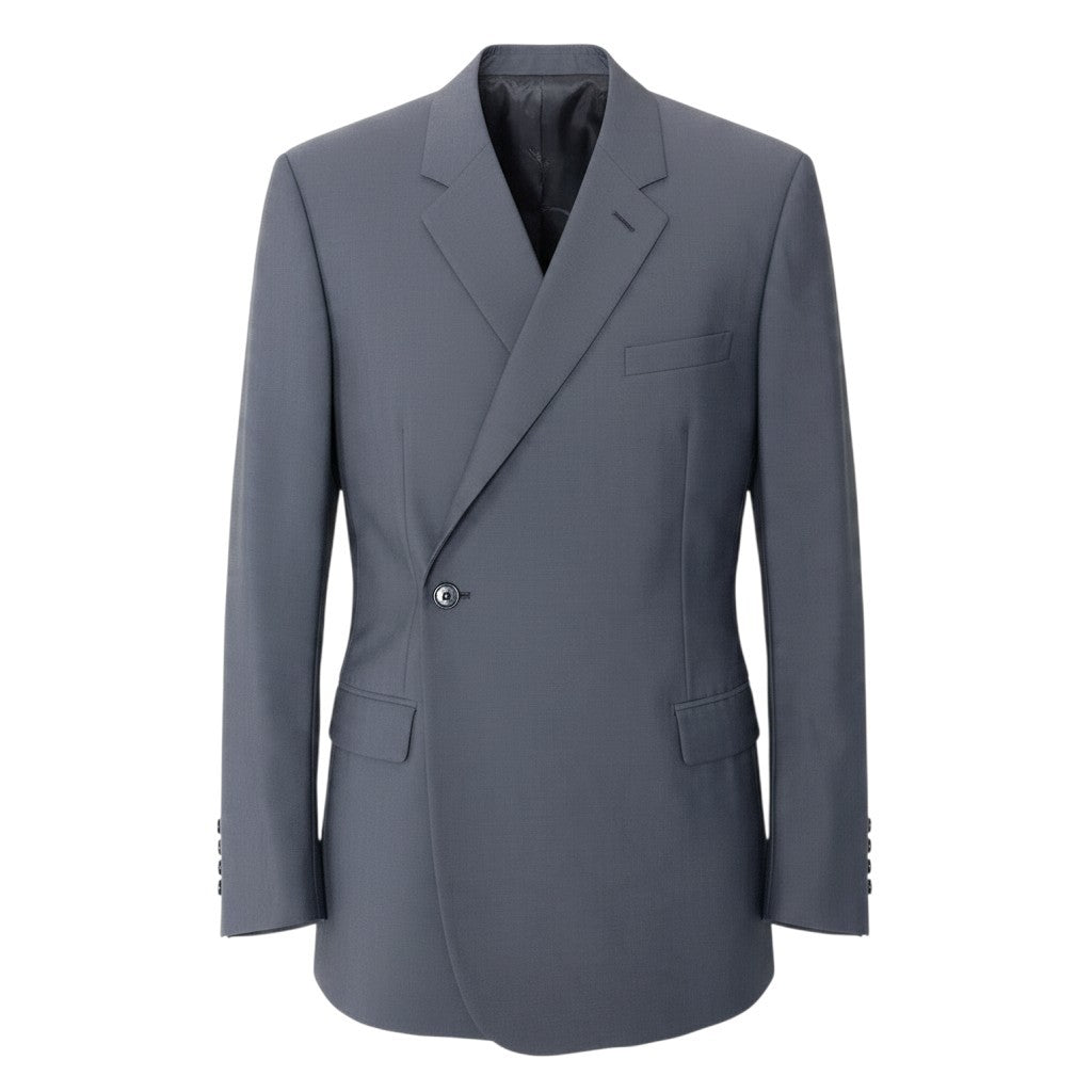 48j16【極美品】 DIOR ディオール テーラードジャケット シングル 1B サイズ46 ダークグレー ウール シルク メンズ 紳士服u02t
