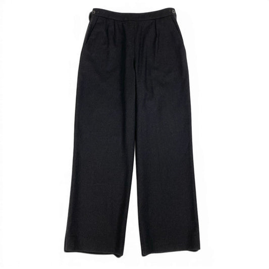 25e14 HERMES エルメス マルジェラ期 サイドジップ ワイドスラックスパンツ サイズ36 ダークブラウン レディース Hemes by Margielak02i
