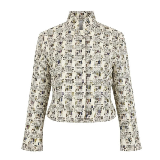 h31 【美品】CHANEL ファンシーツイード リバーシブル オーバージャケット P58258 38サイズ マルチカラー レディース 女性用k02i