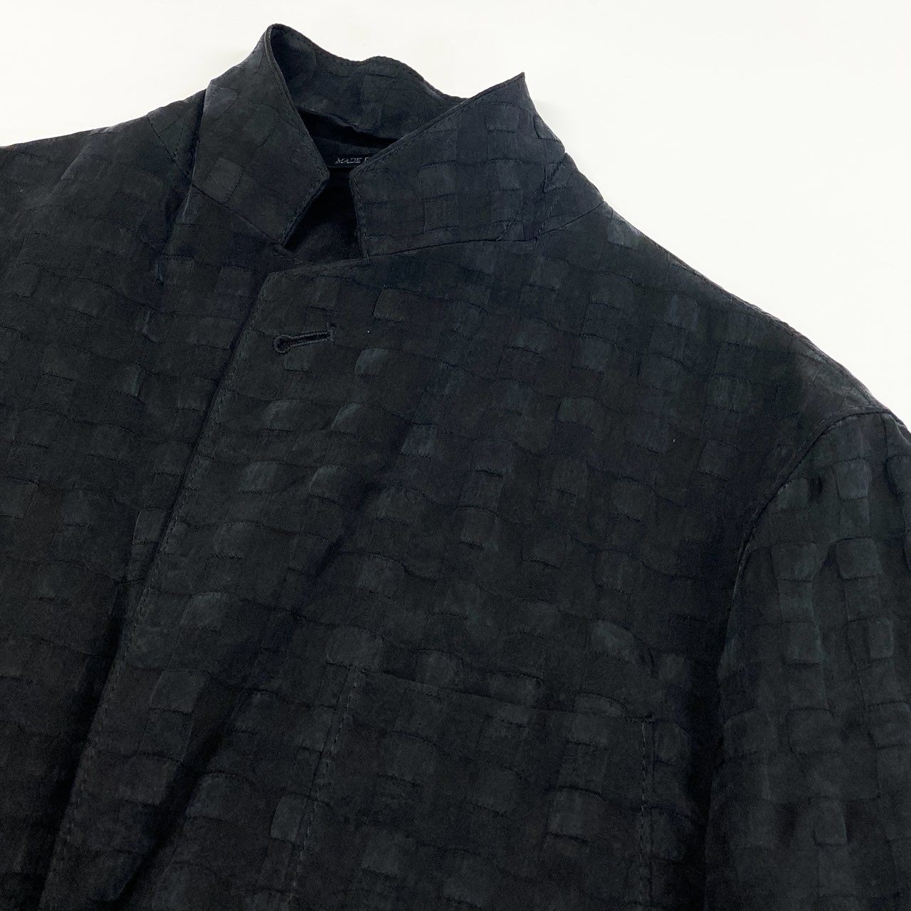 68b11【美品】GIORGIO ARMANI ジョルジオアルマーニ 2022 テーラードジャケット チェック柄 ブレザー 48Rサイズ ブラック メンズ 男性用k02i