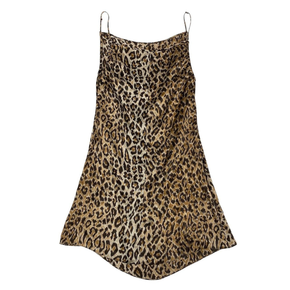 i18 D&G DOLCE＆GABBANA キャミソール ドレスワンピース レオパード ブラウン系 レディース 女性用u02t