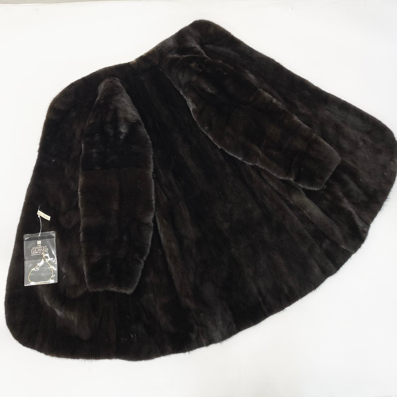 25c14 《5つ星》 AMERICAN FUR AWARDS アメリカンファーアワード デミバフミンク ロングコート サイズF ブラウン 最高級本毛皮 Mink Fur Long Coat タグ付t18r