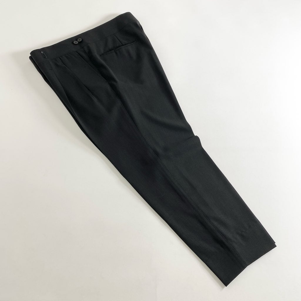 64e5 オーダー品 STRASBURGO ストラスブルゴ × Igarashi Trousers 五十嵐トラウザーズ スリーピーススーツ テーラードジャケット/ジレベスト/スラックスパンツ ブラック ウール100％ メンズ 紳士服