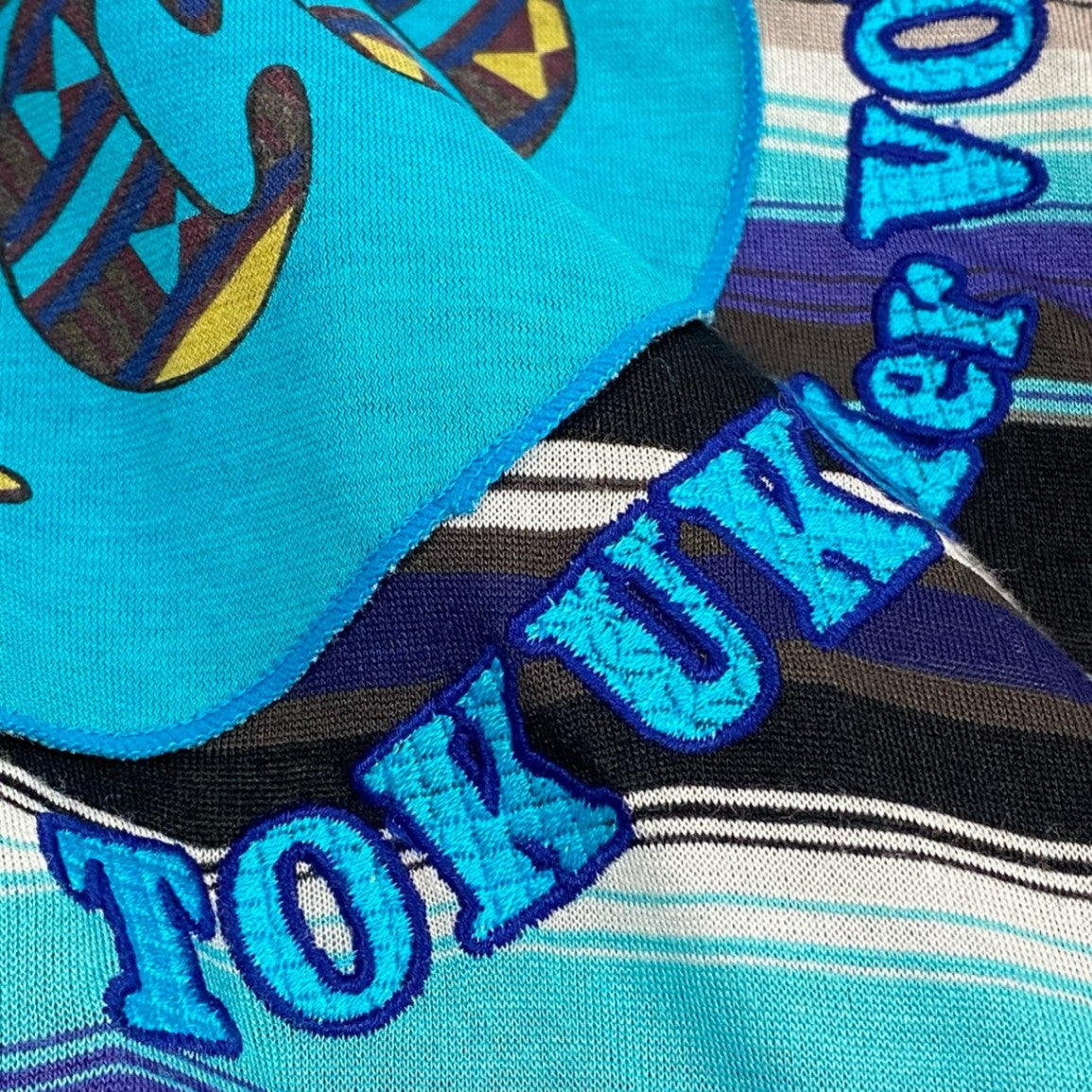 2k19 TOKUKO 1er VOL トクコプルミエヴォル ノースリーブワンピース ロングワンピース 裾変形デザイン ボーダー 9 ブルー系 レディースu02t