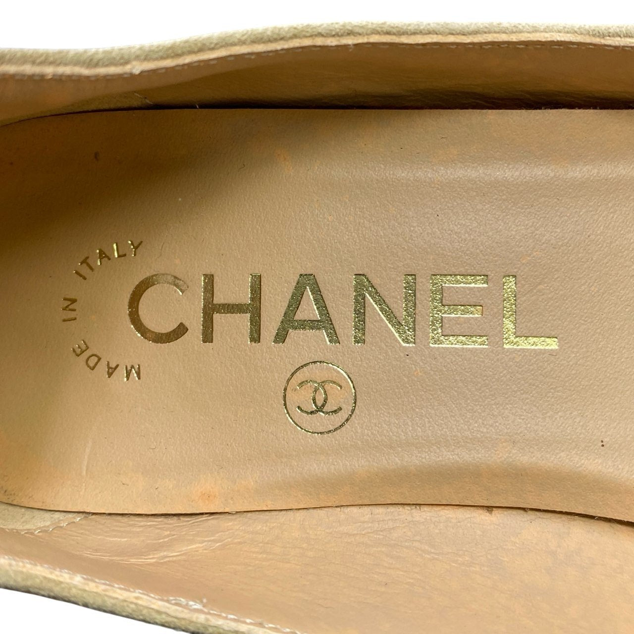 a5 CHANEL シャネル ココマーク パンプス  ラウンドトゥ アンクルストラップ 36C ベージュ レディース 女性用k02i