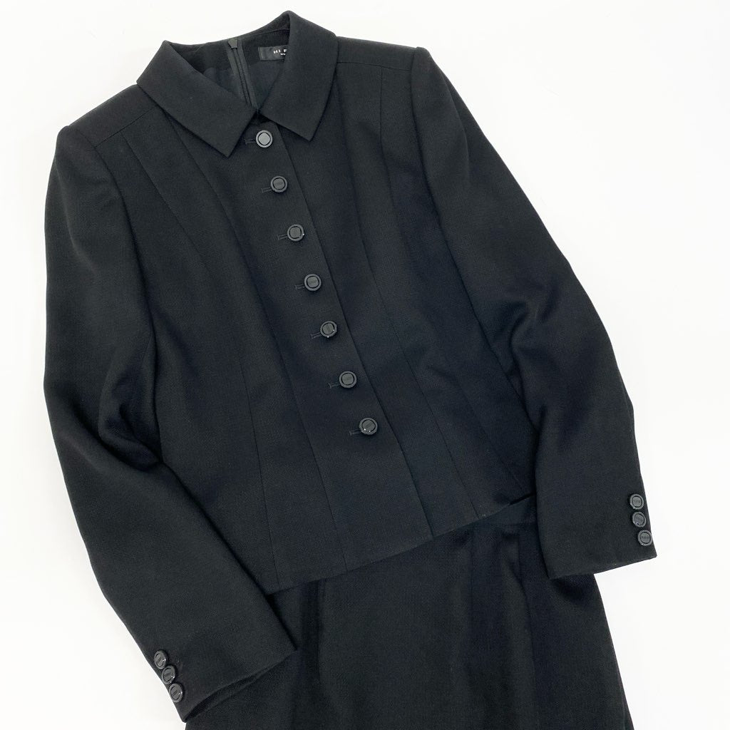 2a8 HI FORMAL BY GIVENCHY ジバンシィー 東京ソワール 3点セット セットアップスカート ジャケット カットソー スカート 8サイズ ブラック レディースu02t